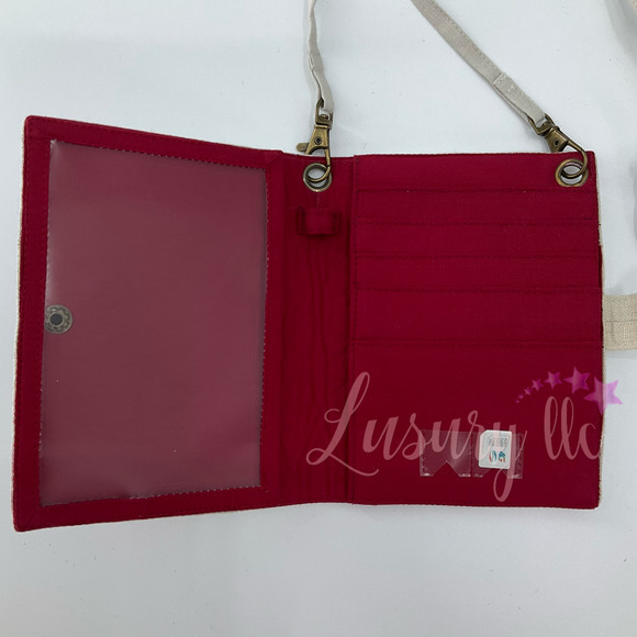 Pink Tiny Rose Embroidery Passport Wallet & Silk Mask, Wedding Gift, Versatile - Picture 8 of 15